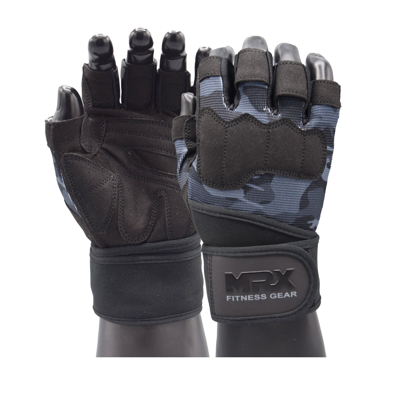 MRX Men Weightlifting Gloves Gym Exercise Fingerless Wrist Support Lifting Glove