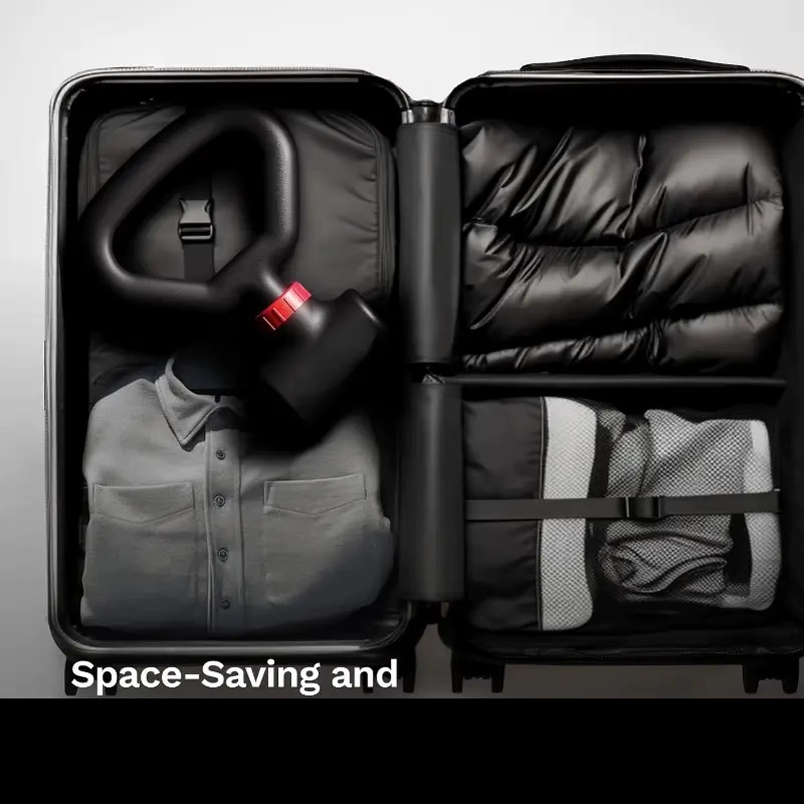 Hyperbell Dumbbell Converter - Convert Dumbbells to Barbell Set and Kettlebell for Home Fitness - Adjustable & up to 20