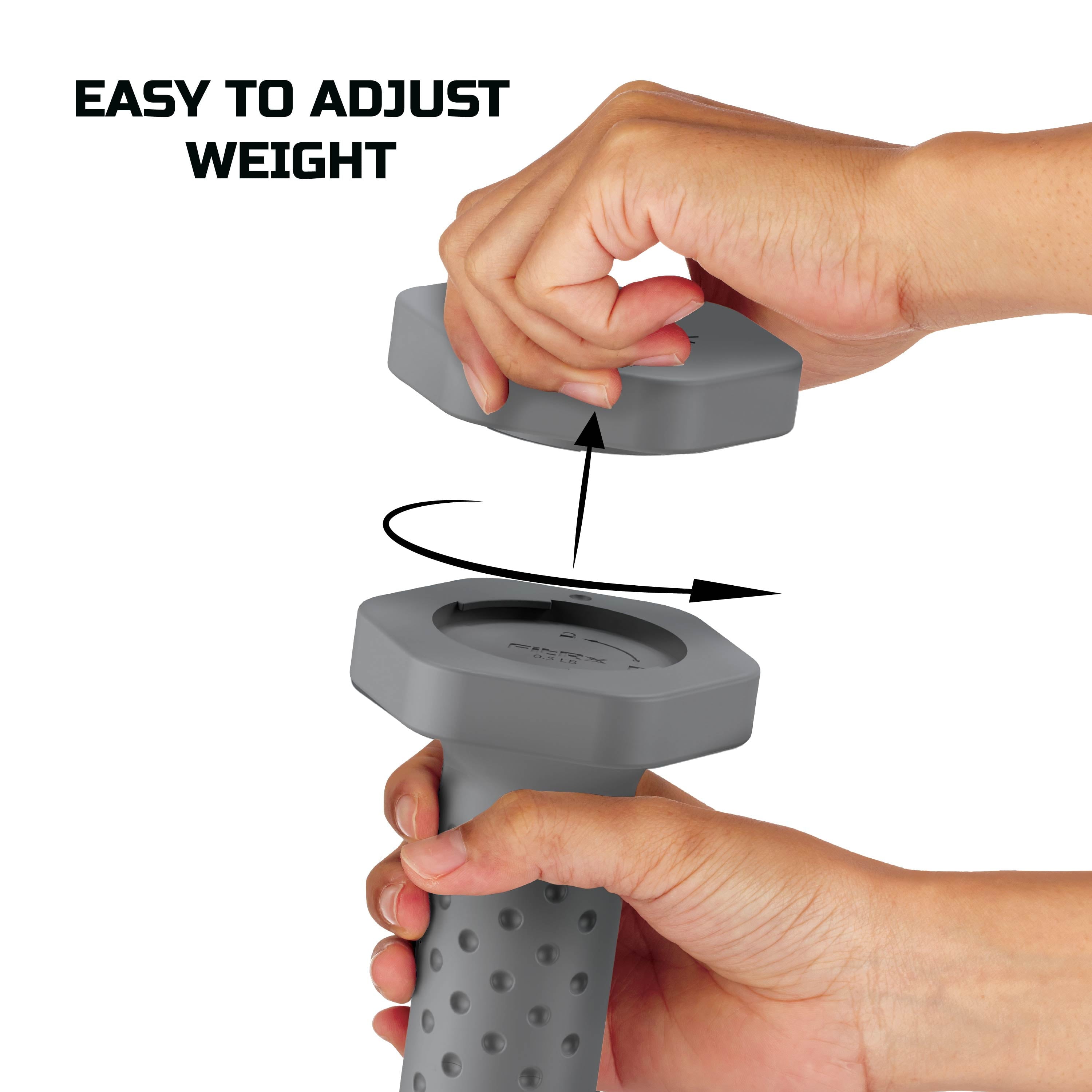 5-Lb Adjustable Dumbbells 4-In-1 Hand Weights for Home Gym, Gray 2-Pack